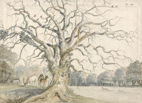 William Byron, fourth Baron Byron View of a Park with Deer