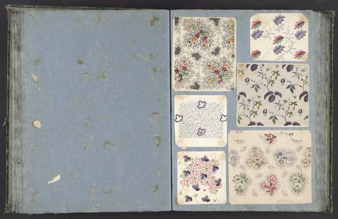  Album of hand-painted designs for fabrics.
