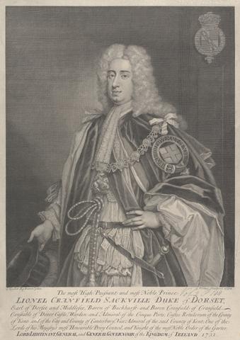 George Vertue Lionel Cranfield Sackville, 1st Duke of Dorset