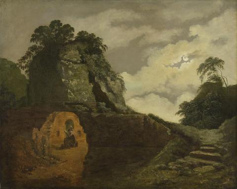 Joseph Wright of Derby Virgil's Tomb by Moonlight, with Silius Italicus