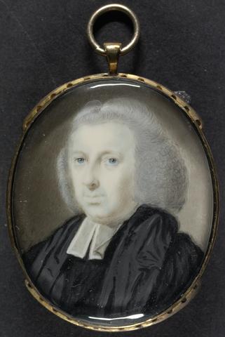 James Scouler Cleric in Powdered Wig and Black Robes