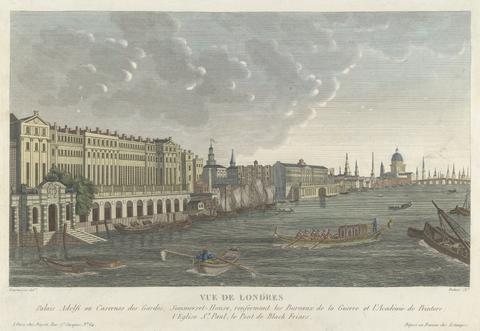 Dubois Vue de Londres, Adelphi and Somerset House