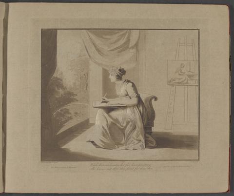 A progress of female virtue / engraved by A. Cardon from original drawings by Mrs. Cosway.