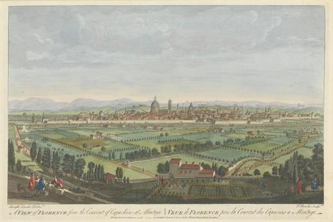 Thomas Bowles A View of Florence from the Convent of Capuchins at Montugi