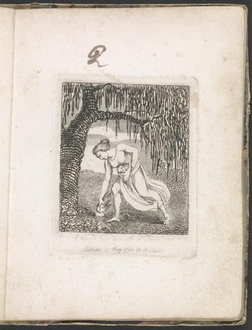 William Blake For Children. The Gates of Paradise, Plate 3, "I found him beneath a Tree"
