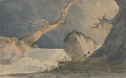 John Sell Cotman Waterfall in a Desolate Landscape