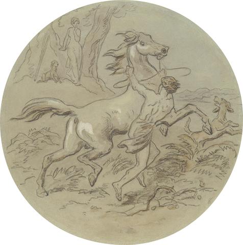 Hablot Knight Browne One of eighteen designs for a series of plates illustrating Venus and Adonis