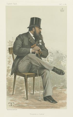 Theobald Chartran Politicians - Vanity Fair. 'Property in Suffolk'. Lord Rendlesham. 6 October 1881