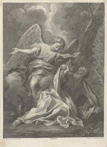 Francesco Bartolozzi LXXIV - Angel Appearing To Sleeping Christ in The Garden of Gethsemane