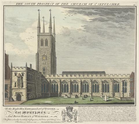 William Henry Toms The South Prospect of the Church of St. Sepulchre