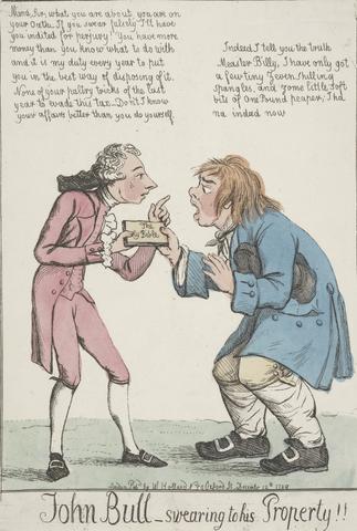unknown artist John Bull - Swearing to his Property