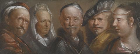 Edward Luttrell Studies of five heads after Rembrandt