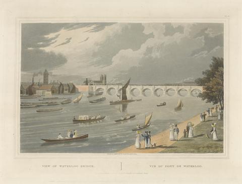Robert Havell View of Waterloo Bridge