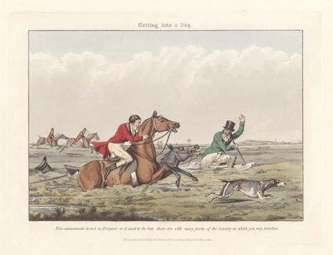 Henry Thomas Alken [Fox-hunting] Some Do and Some Don't: It is All a Notion. Getting into a Bog