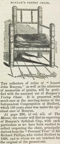 unknown artist Bunyan's Vestry Chair (with text) from the mirror; page 47 (Volume One)