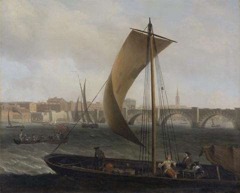 Samuel Scott View on the Thames with Westminster Bridge