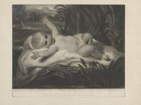 John Dean Moses in the Bulrushes [Reclining Child]