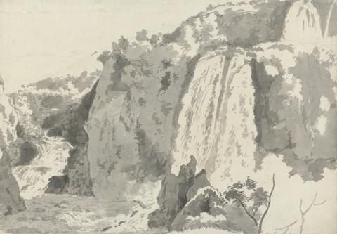 Joseph Wright of Derby Rocky Landscape with Waterfalls
