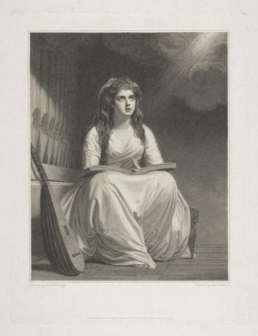 George Keating Lady Hamilton as St. Cecilia