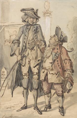 Paul Sandby RA Caricature of George Bubb Dodington and Sir Thomas Robinson