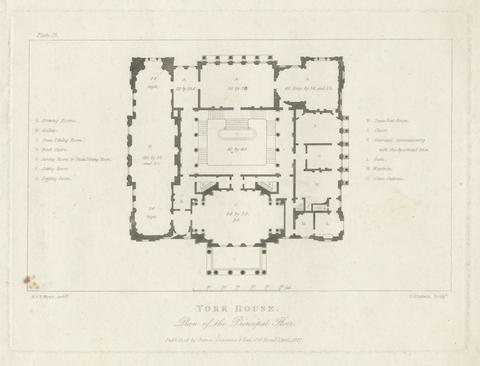 George Gladwin York House: Plan of Principle Floor