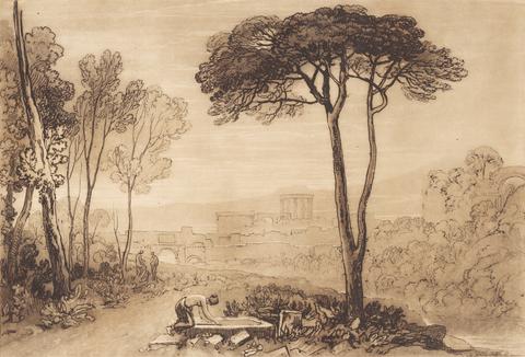 Joseph Mallord William Turner Landscape with Three Figures