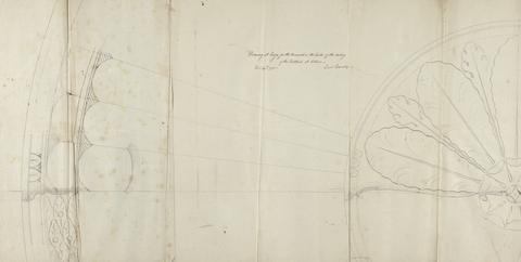 James Wyatt Cobham Hall, Kent: Drawing at large for the ornament in the center of the ceiling of the vestibule at Cobham