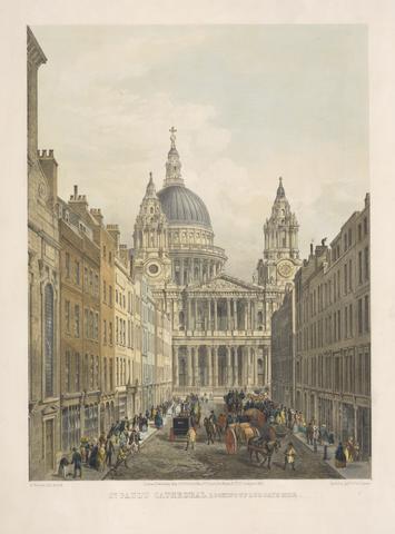 Edmund Walker St. Paul's Cathedral, looking up Ludgate Hill