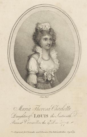 John Jones Maria Theresa Charlotte, Daughter of Louis the Sixteenth