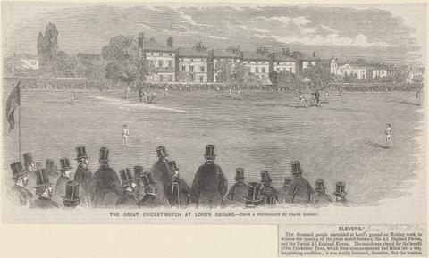 unknown artist The Great Cricket Match at Lord's Ground, 1857