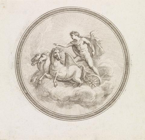 Francesco Bartolozzi RA Helios, Riding His Chariot, Driven By Four White Horses