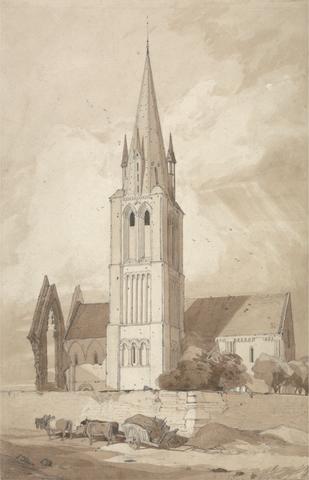 John Sell Cotman Douvres Church, Normandy