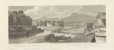 Thomas Girtin View of the City with the Louvre taken from Pont Marie