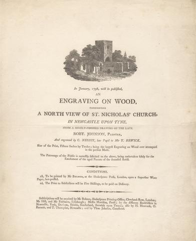 Charleton Nesbit Prospectus for the largest engraving on wood ever attempted