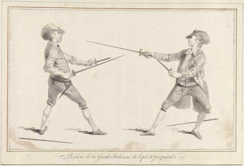 James Gwin Position de la Garde Italienne de L'Epée & Poignard