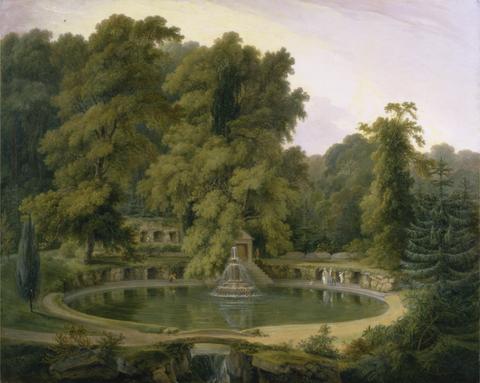 Thomas Daniell Temple, Fountain and Cave in Sezincote Park