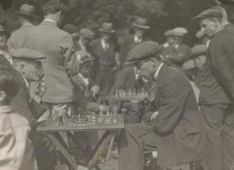 Emil Otto Hoppé Chess Players at Clapham Common, London