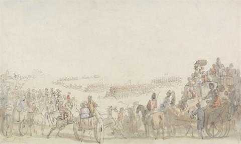 Thomas Rowlandson Review of Light Horse Volunteers on Wimbledon Common