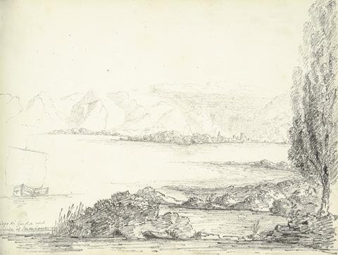 William Brockedon recto: Coastal View of the Peninsula of Sermione