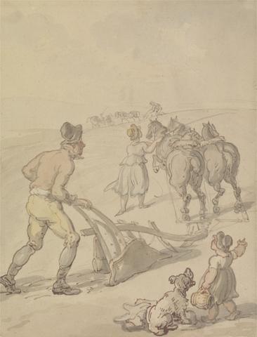 Thomas Rowlandson Ploughing
