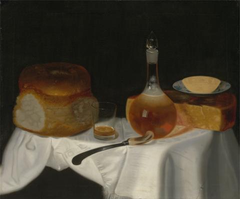 George Smith Still Life of Bread, Butter and Cheese