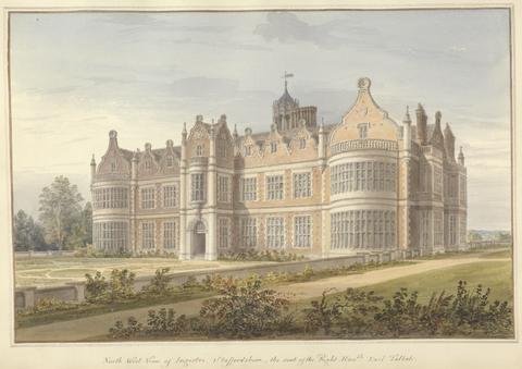 John Buckler FSA North West View of Ingestre, Staffordshire; the Seat of the Right Hon'ble Earl Talbot