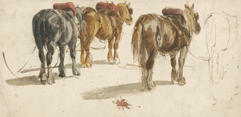 Peter DeWint Three Cart-Horses in Traces