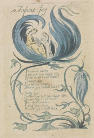 William Blake Songs of Innocence and of Experience, Plate 28, "Infant Joy" (Bentley 25)