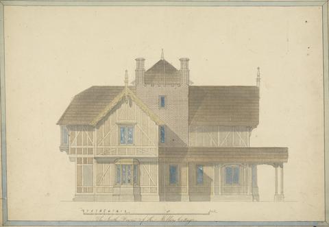 Joseph Michael Gandy The Miller's Cottage at Chatsworth: South Front Elevation