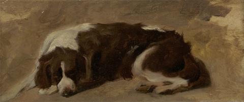Sir Edwin Henry Landseer A Spaniel Lying Down