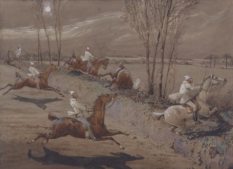 Henry Thomas Alken The Night Riders of Nacton: Whoop! and Away! The large field near Biles Corner