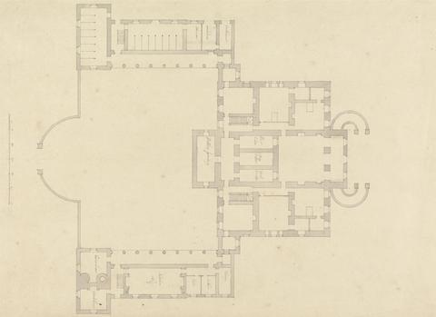 Colen Campbell Lowther House, Westmorland: Lower Ground Floor Plan