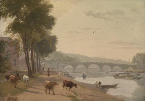 Sir Augustus Wall Callcott A View of Richmond Bridge, on the Thames