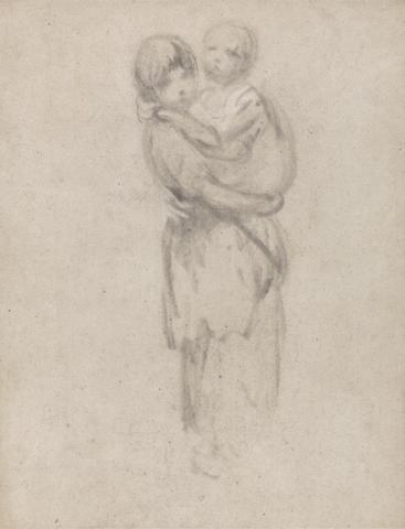 A Young Girl Holding a Child